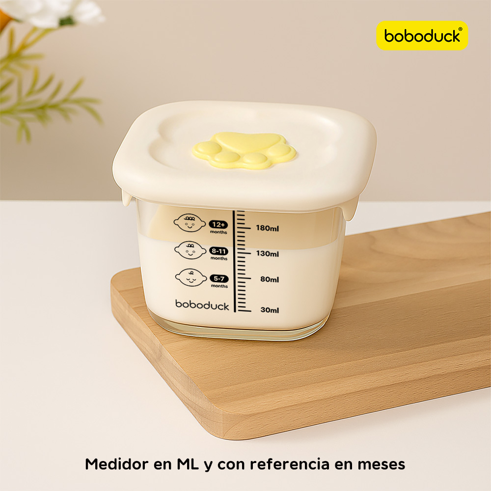 RECIPIENTE DE VIDRIO DE 230ML BOBODUCK